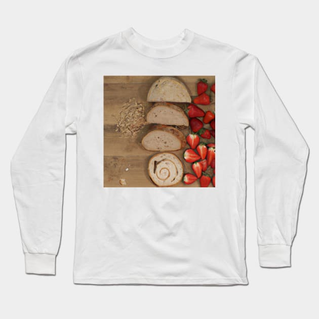 Size chart bread and strawberries Long Sleeve T-Shirt by tearbytea